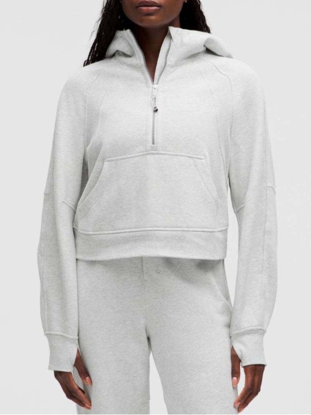 NWT Lululemon Scuba Oversized Half-Zip Hoodie
Heathered Core Ultra Light Grey